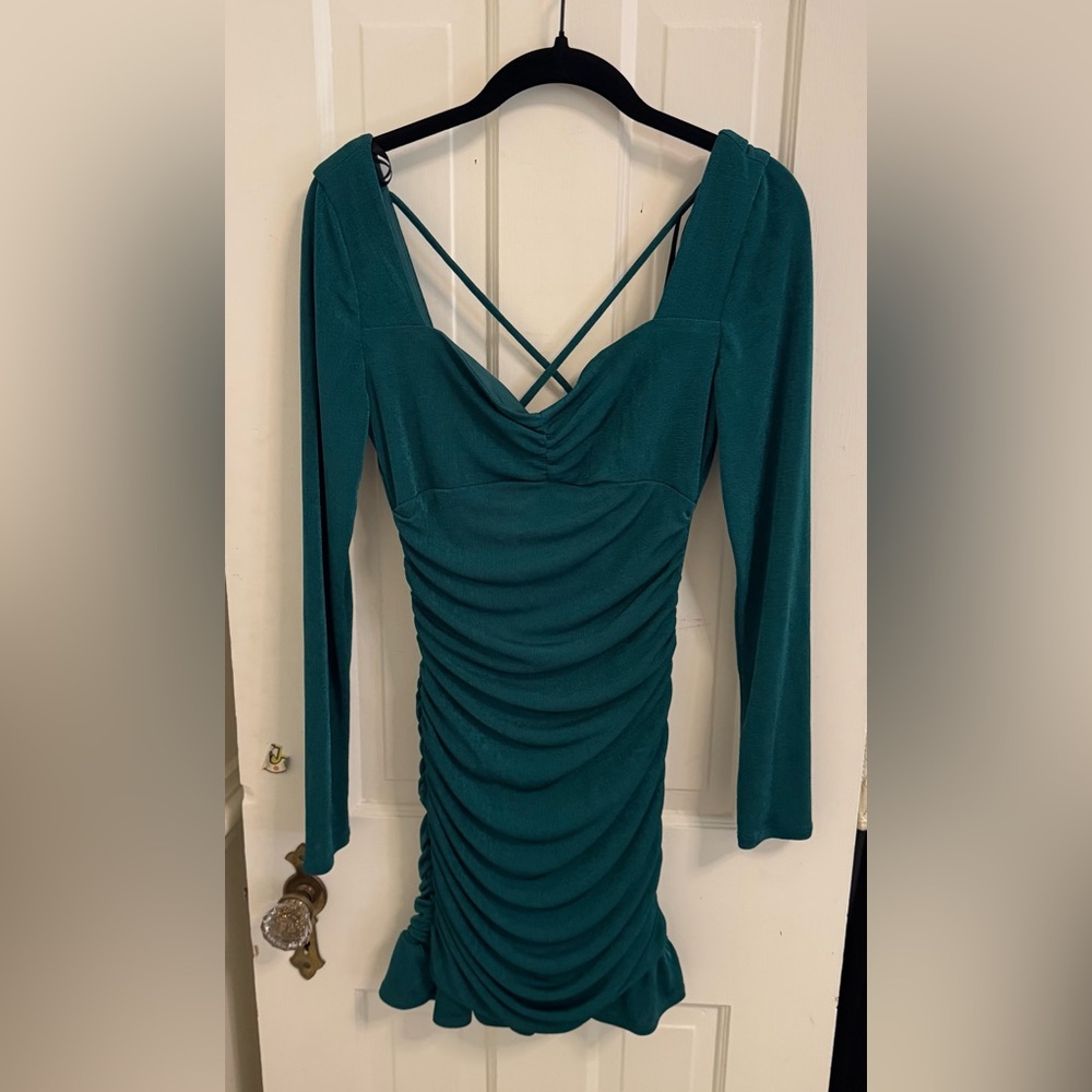 A. Byer Green Dress